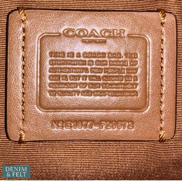 Coach Weaved Brown Embossed Leather Crossbody Shoulder Bag Adjustable Strap - Picture 12 of 15